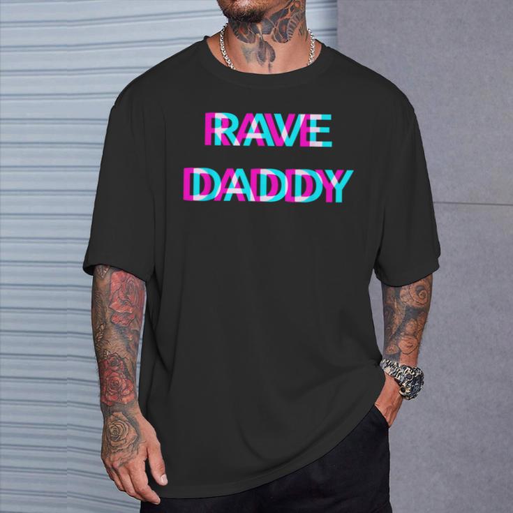 Rave Daddy Techno Edm Music Festival Father Dad Raver T-Shirt Geschenke für Ihn