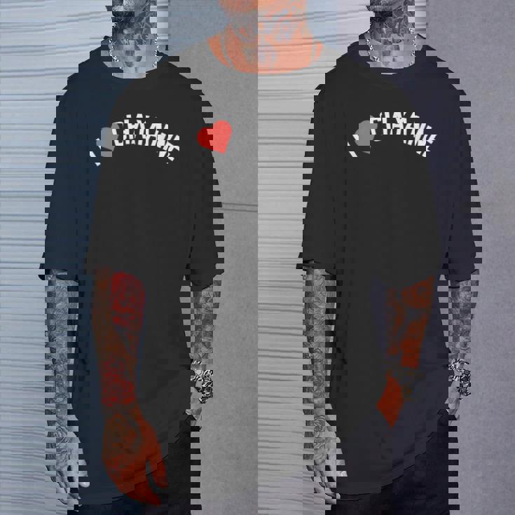 Regalo Para El Primer Nombre Chayanne I Love Chayanne Camiseta unisex Regalos para él