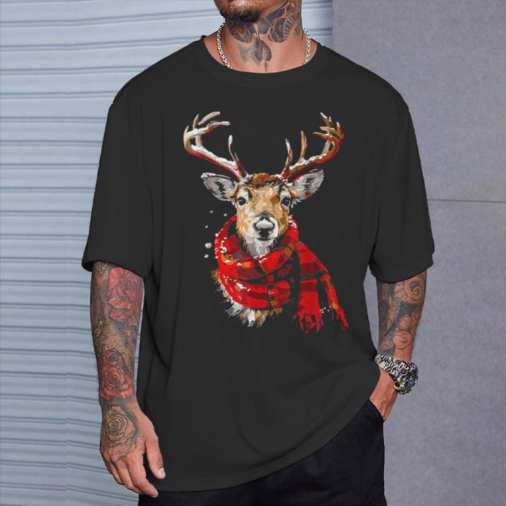 Reindeer Graphic Illustration Reindeer T-Shirt Geschenke für Ihn