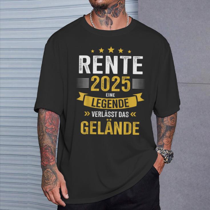 Rente 2025 Legend Leaves Terrain For Retirees T-Shirt Geschenke für Ihn