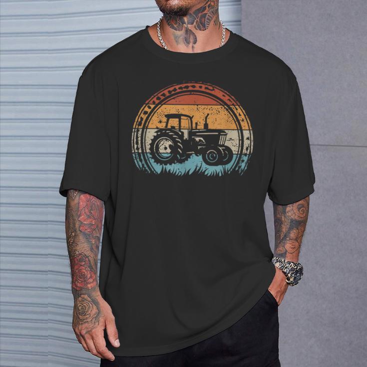 Retro Trekker Farmer Tractor T-Shirt Geschenke für Ihn