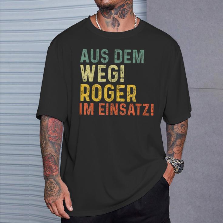 Roger Lustiger Spruch Nameorname T-Shirt Geschenke für Ihn