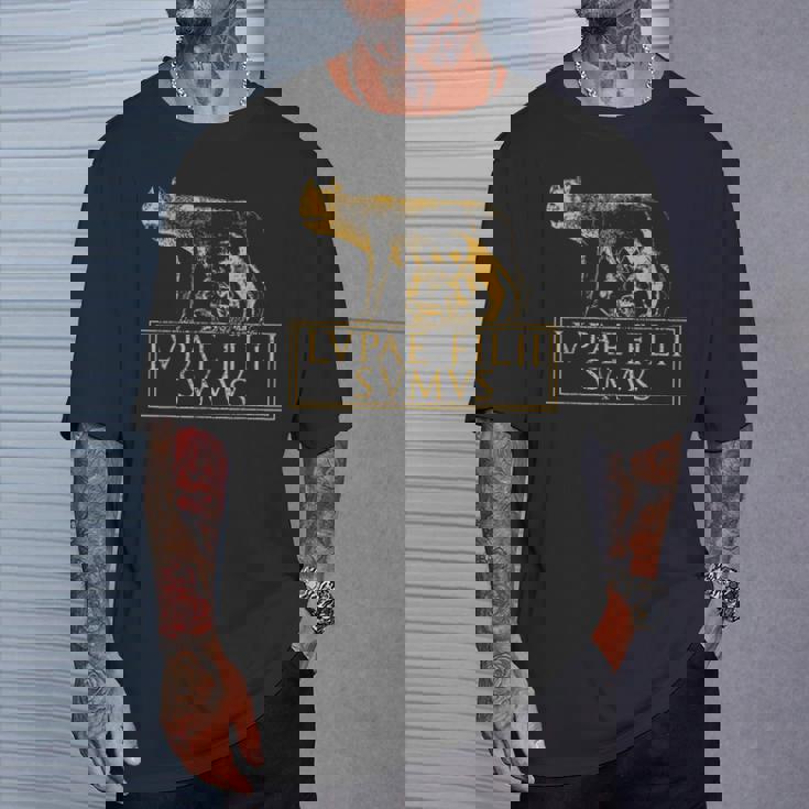 Roma Lupa Cita Del Imperio Romano Antigua De Roma Camiseta unisex Regalos para él