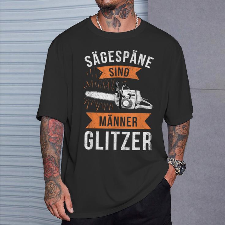 Sägespäne Sind Männerglitzer Lumberjack Forestry T-Shirt Geschenke für Ihn