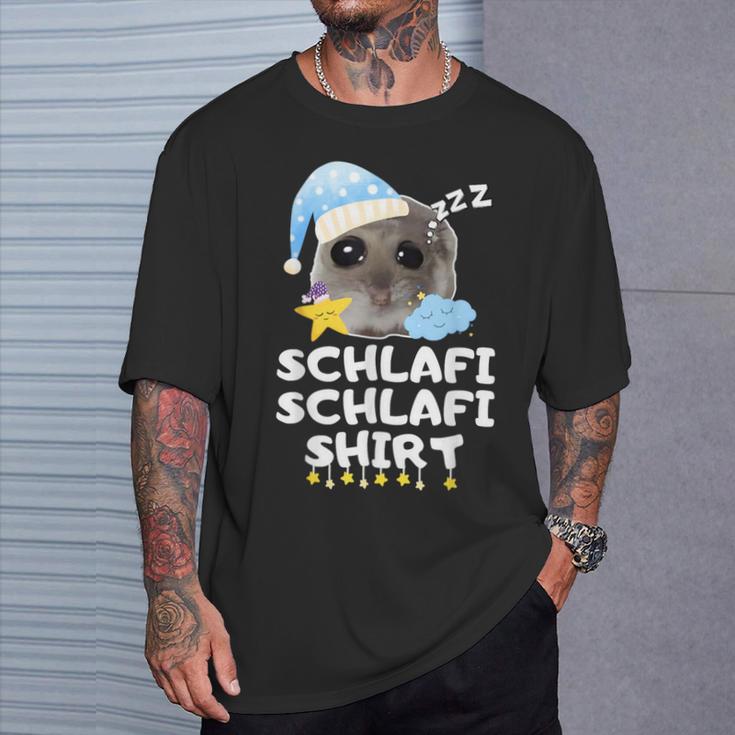 Schlafi Schlafi Sad Hamster Cute Hamstie T-Shirt Geschenke für Ihn