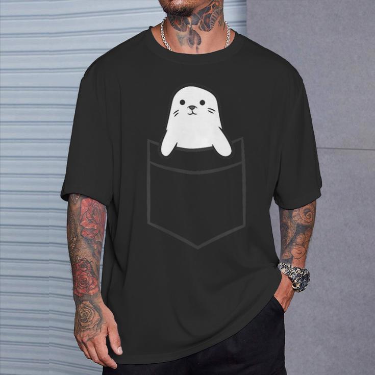 Seal In The Pocket Cute Baby Seals S T-Shirt Geschenke für Ihn