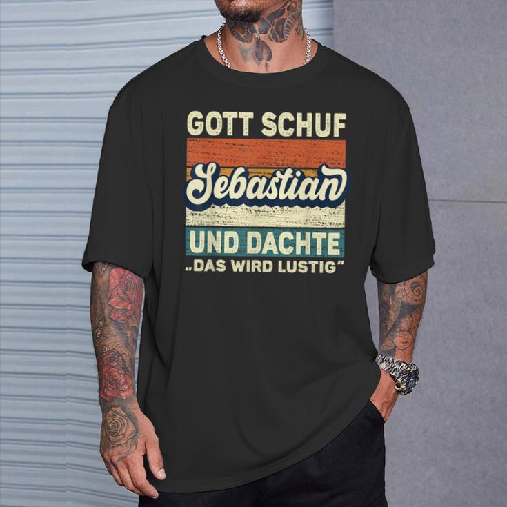 Sebastian Name Saying Gott Schuf Sebastian S T-Shirt Geschenke für Ihn