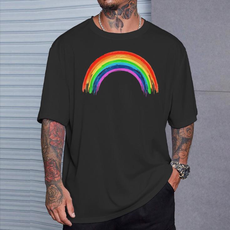 Simple Retro Rainbow Beautiful Colours T-Shirt Geschenke für Ihn