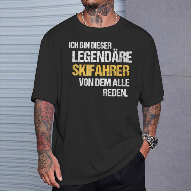 Skier Legend Ski Alpine T-Shirt Geschenke für Ihn