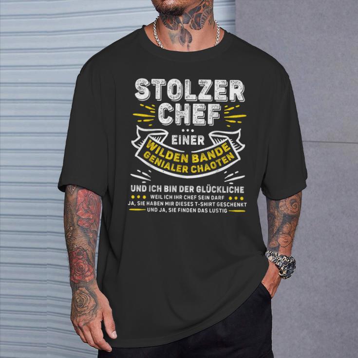 Stolzer Chef Einer Genialen Chaos Gang Saying T-Shirt Geschenke für Ihn