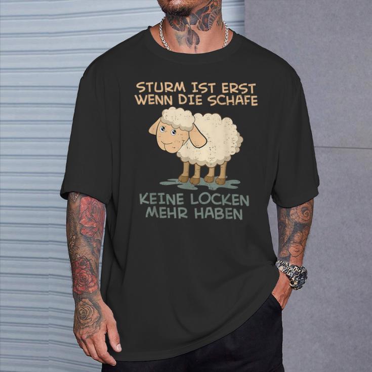 Storm Ist Erst Wenn Die Sheep Keine Locken Mehr Haben Sheep T-Shirt Geschenke für Ihn