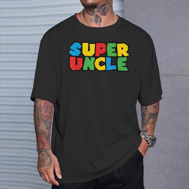 Superhero Uncle From Nephew Or Niece Super Uncle T-Shirt Geschenke für Ihn