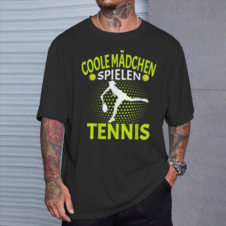 Tennis Player Cool Girls Playing Tennis T-Shirt Geschenke für Ihn