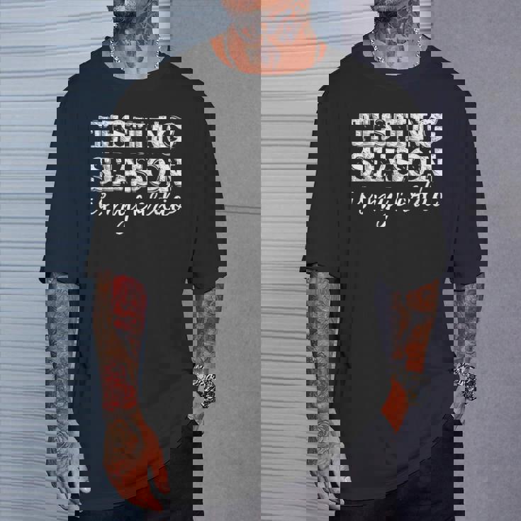 Testing Season Is My Cardio Teacher Principal Fitness T-Shirt Gifts for Him