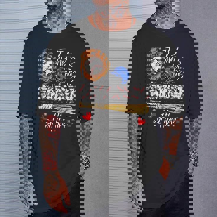 That's My Grandson Out There Baseball Grandma T-Shirt Gifts for Him