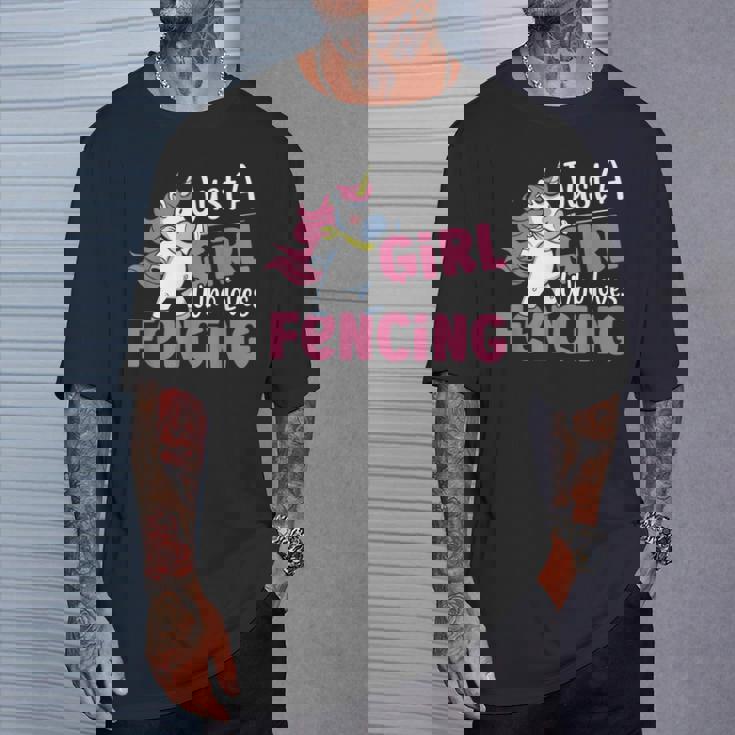 Traje De Esgrima Para Just A Girl Who Loves Fencing Camiseta unisex Regalos para él