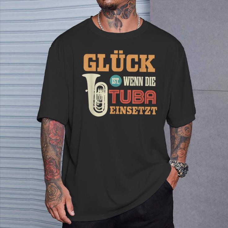 Tuba Glück Ist Wenn Die Tuba Einsatzt T-Shirt Geschenke für Ihn