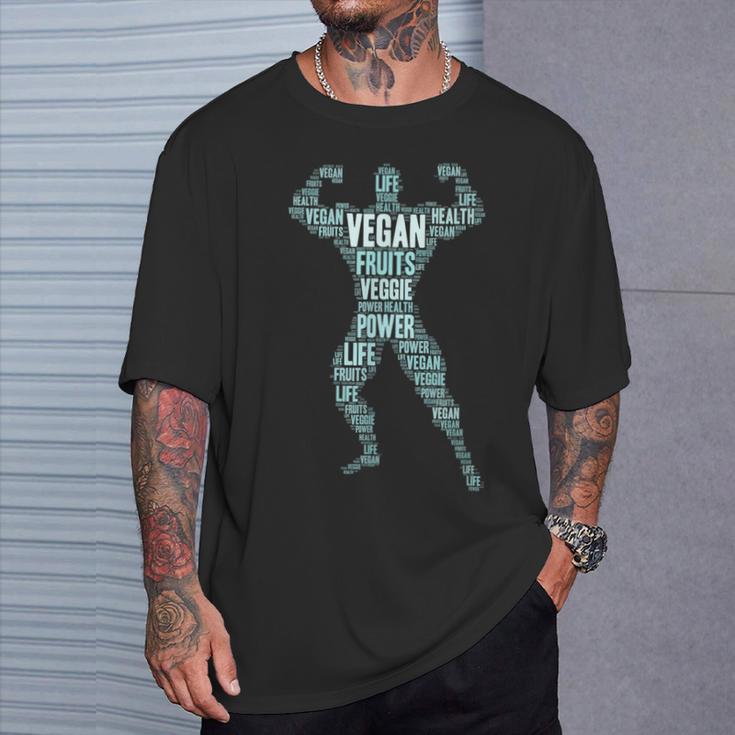 Vegan Powereganer T-Shirt Geschenke für Ihn