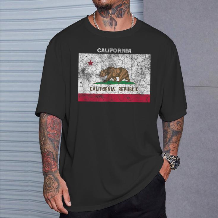 Vintage California Flag T-Shirt Geschenke für Ihn