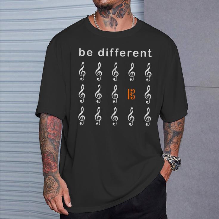 Viola Alto Key Saying Be Different Musician S T-Shirt Geschenke für Ihn