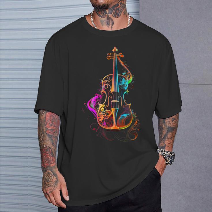 Violin Colourfuliolin Foriolinists T-Shirt Geschenke für Ihn