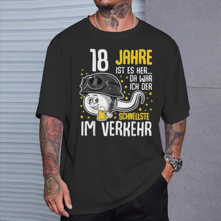 Vor 18 Jahren Der Fastest In Traffic 18Th Birthday Man T-Shirt Geschenke für Ihn