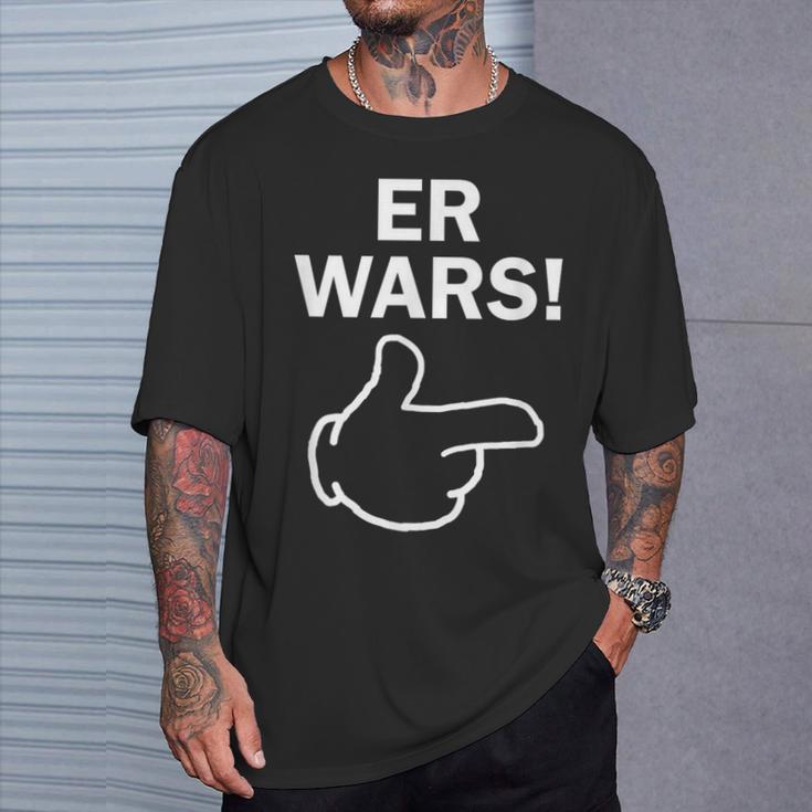 He Wars Saying Comic Hand Fun T-Shirt Geschenke für Ihn