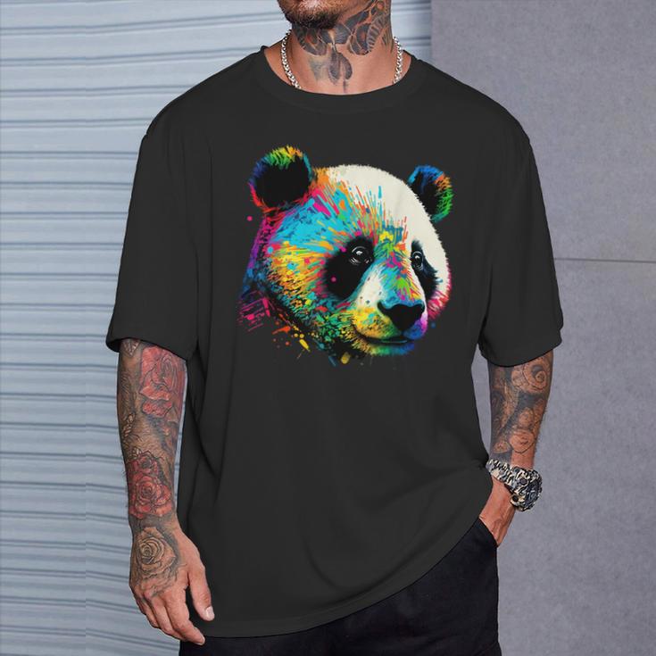 Watercolor Panda T-Shirt Geschenke für Ihn