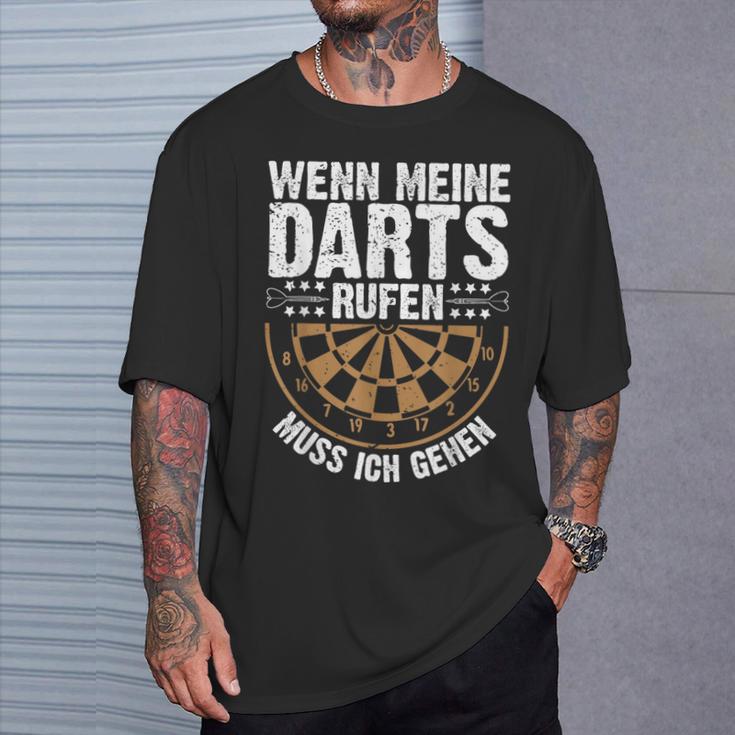 Wenn Meine Darts Rufen Muss Gehen Dartspieler T-Shirt Geschenke für Ihn