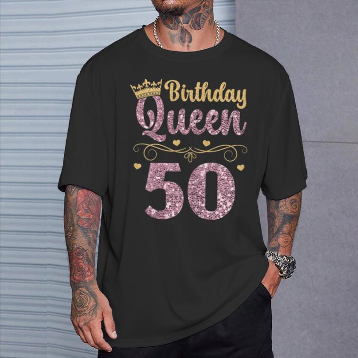 Women's 50Th Queen Birthday 50 Years Fift T-Shirt Geschenke für Ihn