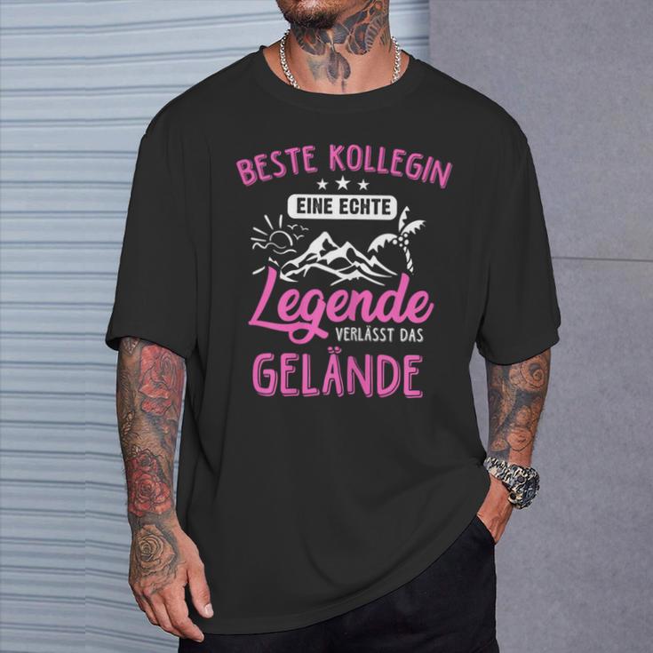 Women's Beste Kollegin Eine Legendeerleaves Das Gelände T-Shirt Geschenke für Ihn