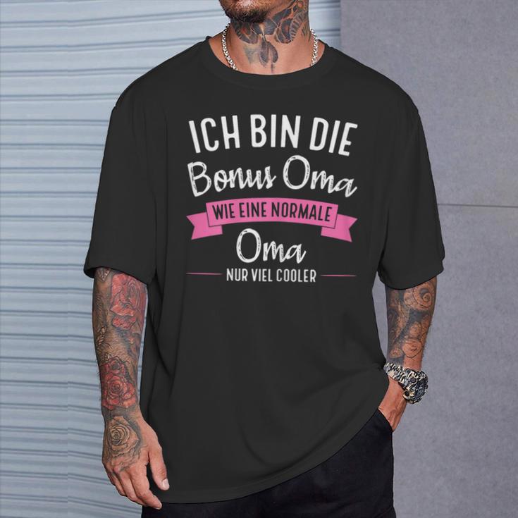 Women's Ich Bin Die Bonus Grandma Bonus Grandma Family T-Shirt Geschenke für Ihn