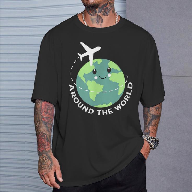 World Travel Around The World Trip Holidays T-Shirt Geschenke für Ihn