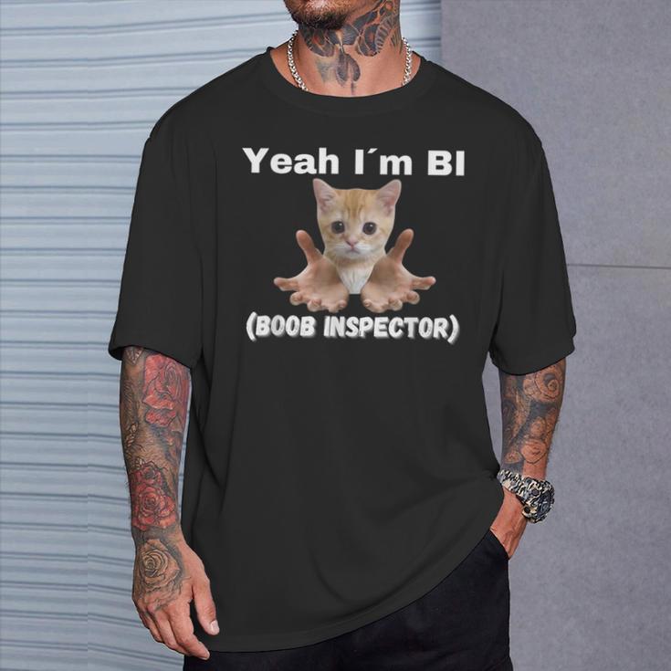 Yeah I'm Bi Boob Inspector T-Shirt Geschenke für Ihn