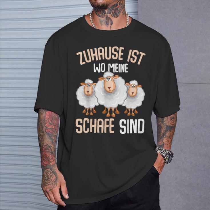 Zuhause Ist Wo Meine Sheep Home Is Where My Sheep T-Shirt Geschenke für Ihn