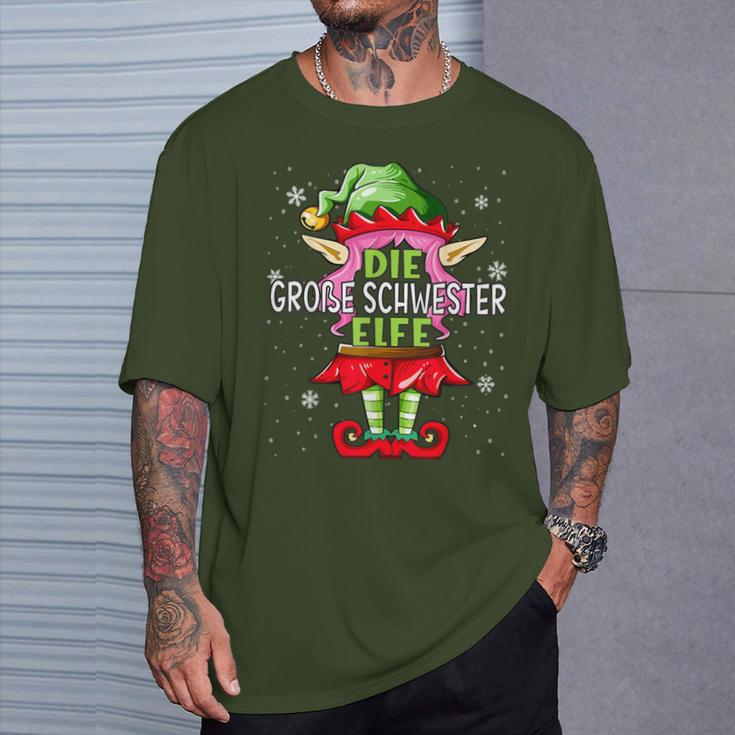 Big Sister Elf Christmas Family Christmas T-Shirt Geschenke für Ihn