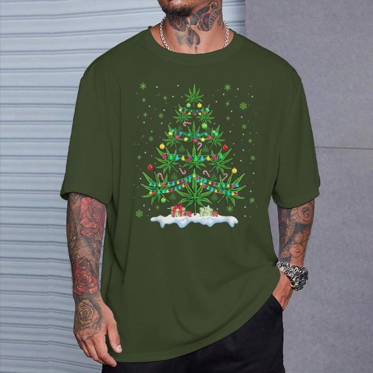 Cannabis Christmas Tree Marijuana T-Shirt Geschenke für Ihn