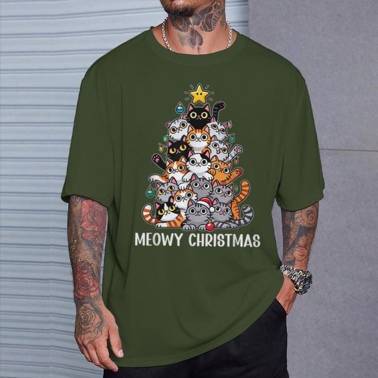 Cat Christmas Cat Christmas T-Shirt Geschenke für Ihn