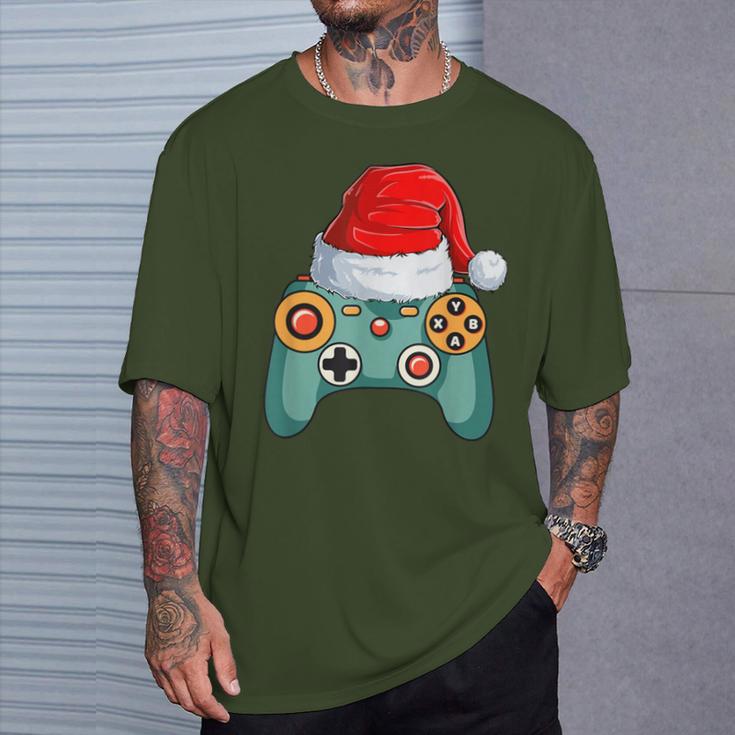 Christmas For Boys Children Toddler Gaming Santa T-Shirt Geschenke für Ihn