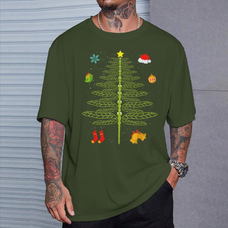 Christmas Dragonfly Christmas Tree Dragonfly Christmas T-Shirt Geschenke für Ihn