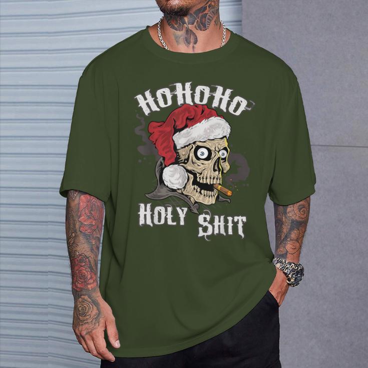 Christmas Santa Skull Rocker T-Shirt Geschenke für Ihn