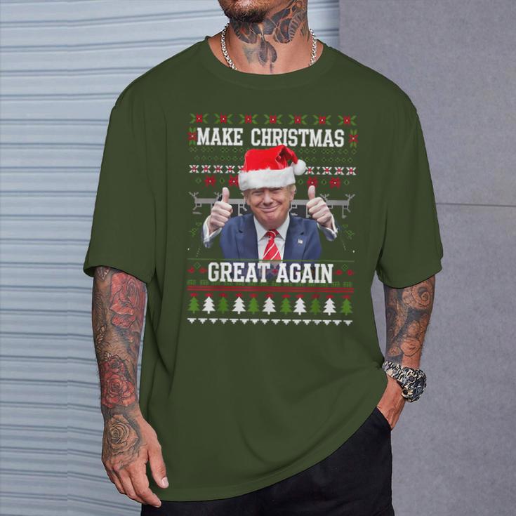 Make Christmas Great Again Trump Holiday T-Shirt Geschenke für Ihn