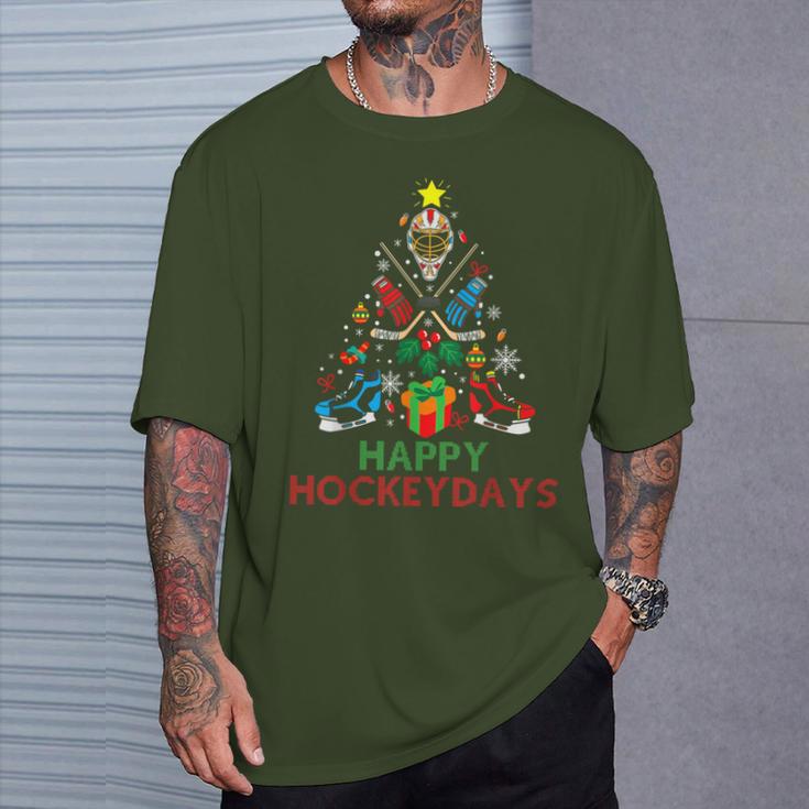 Christmas Ice Hockey Lazy Christmas Sweater Boy Girls T-Shirt Geschenke für Ihn