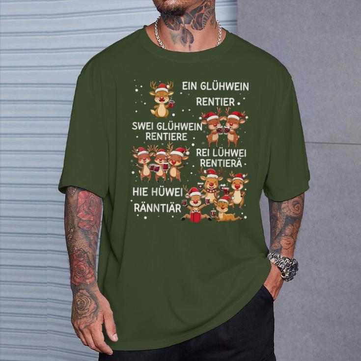 Christmas Mulled Wine Rudolph Reindeer T-Shirt Geschenke für Ihn