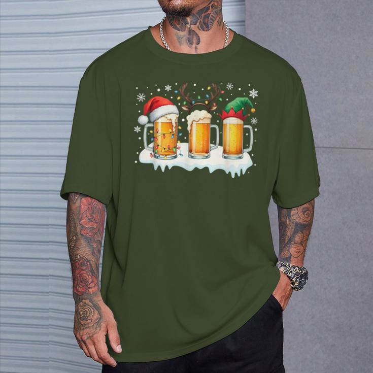 Christmas Outfit Beer Party Outfit Beer Beer Glasses T-Shirt Geschenke für Ihn