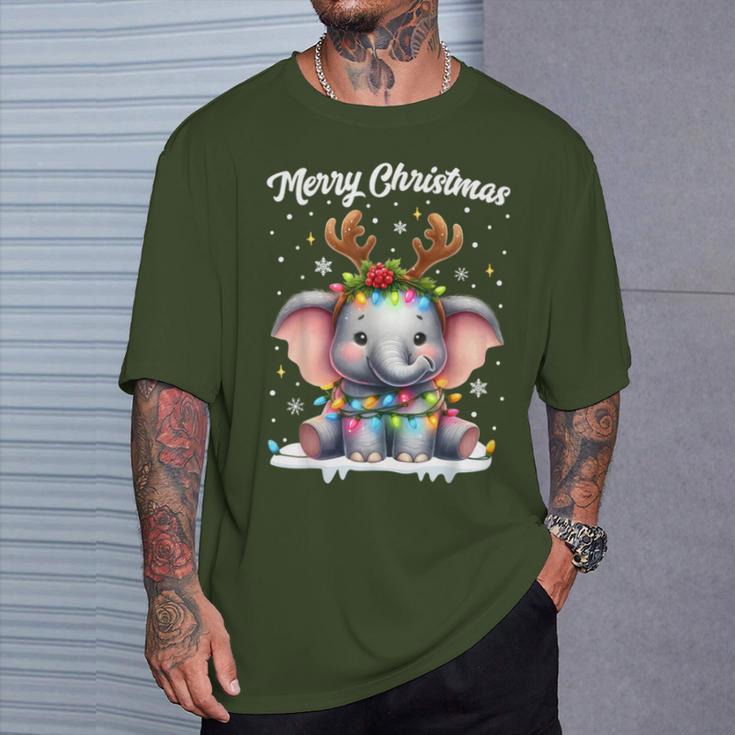 Christmas Outfit Christmas Jumper Elephant Christmas T-Shirt Geschenke für Ihn