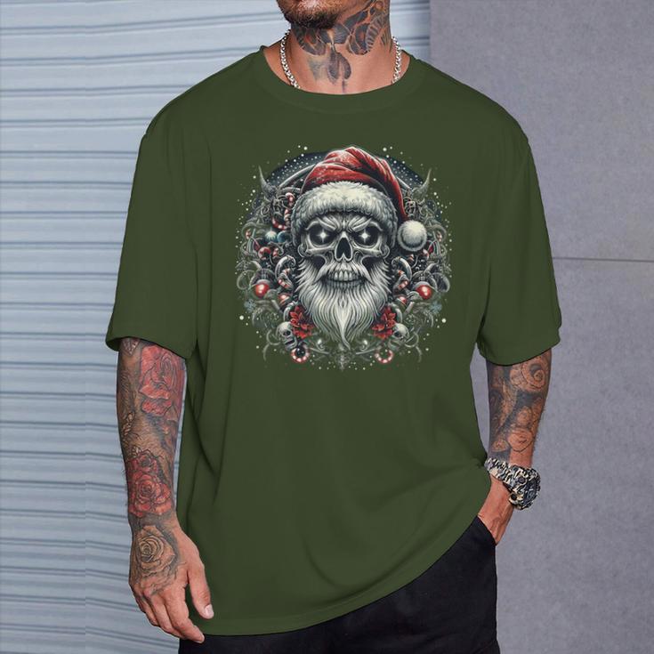 Christmas Skull Christmas Death Heavy Xmas T-Shirt Geschenke für Ihn