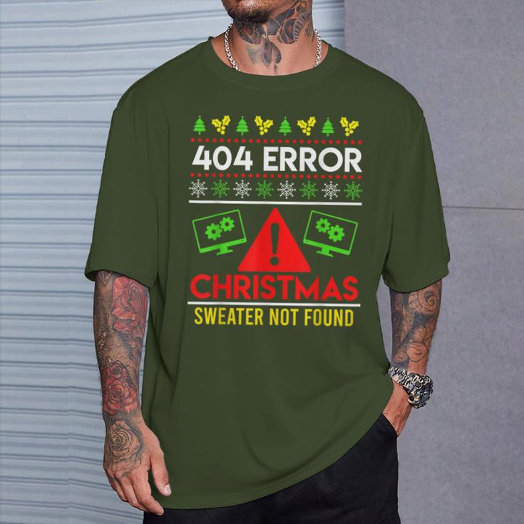 Christmas Slogan 404 Error Sweater Not Found Ugly Christmas T-Shirt Geschenke für Ihn