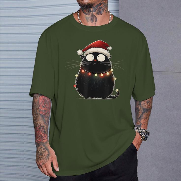 Christmas Tree Christmas Cat Christmas T-Shirt Geschenke für Ihn