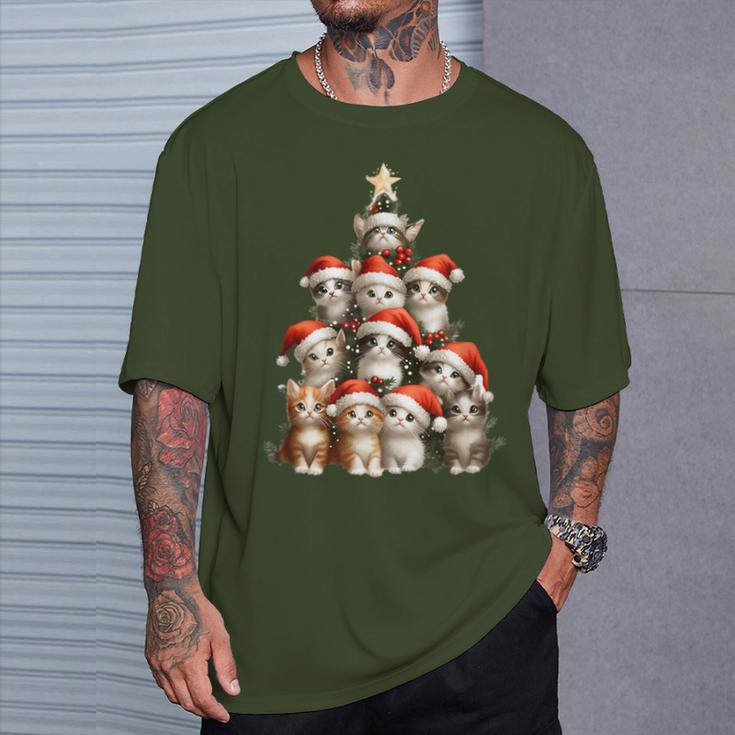 Christmas Tree Christmas Cats Christmas T-Shirt Geschenke für Ihn